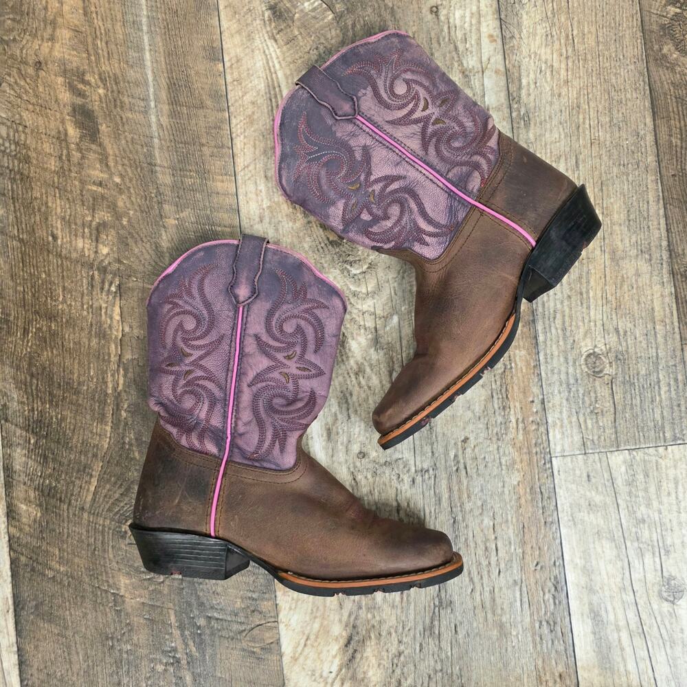 Dan Post Girls Cowgirl Majesty Western Boots Square Toe Youth 4 D